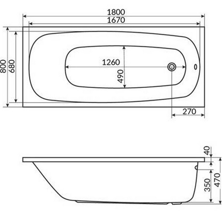 Ванна гидромассажная Whitecross Layla RELAX 0102.180080.100.RELAX.WH 180x80 см, (белый глянцевый), хромотерапия, гидромассаж